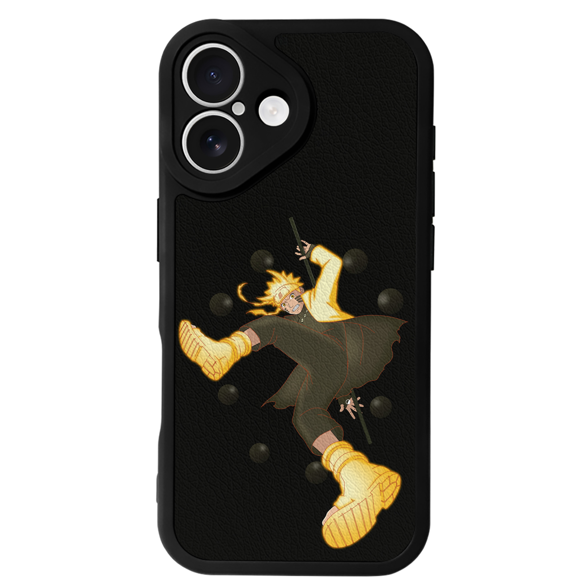 （画像用） NARUTO -ナルト- うずまき ナルト Uzumaki Naruto 【iPhone 16シリーズ対応】シリコンスマホケース（レザー調） 材質：シリコン